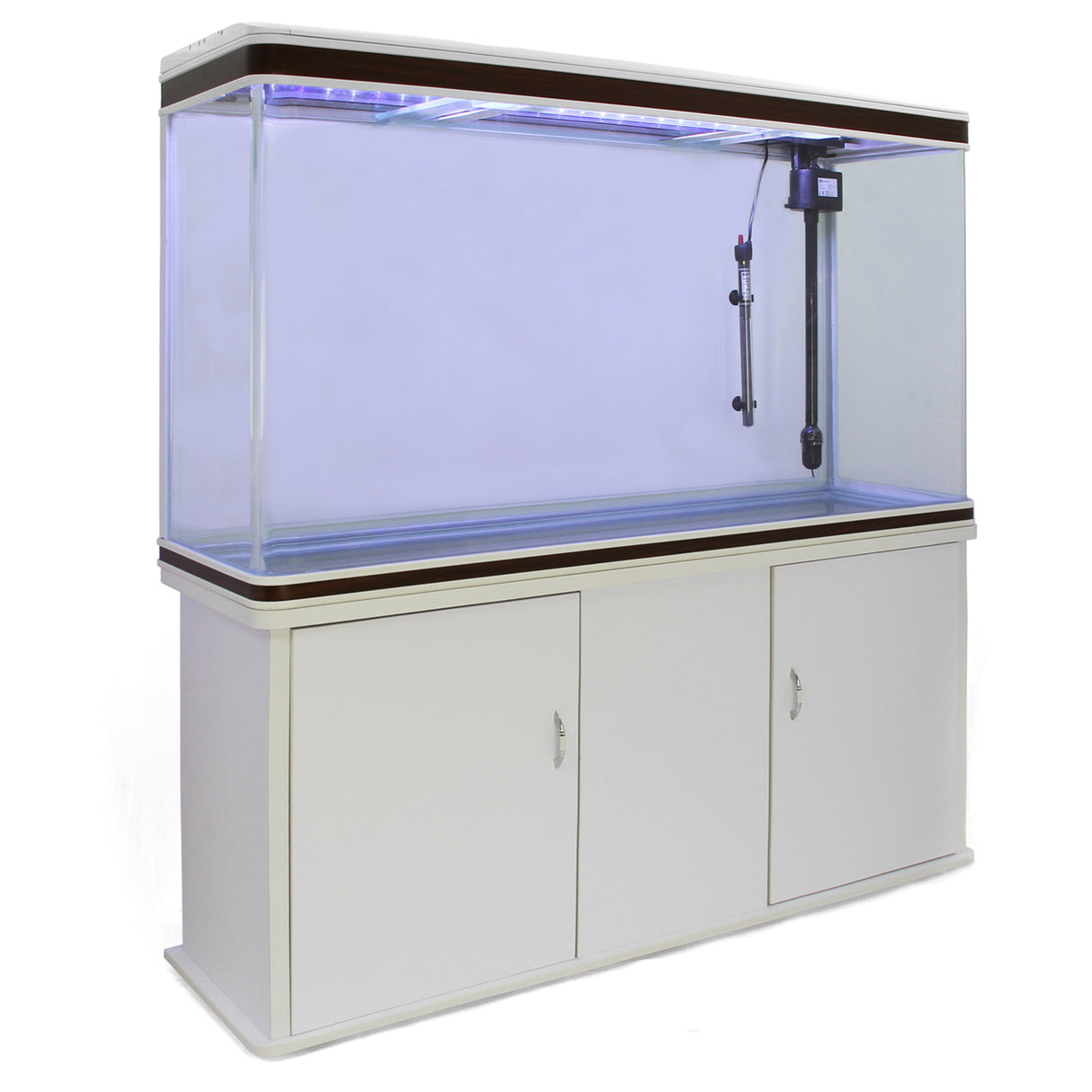 300L Aquarium Komplettset mit Unterschrank - Weiss