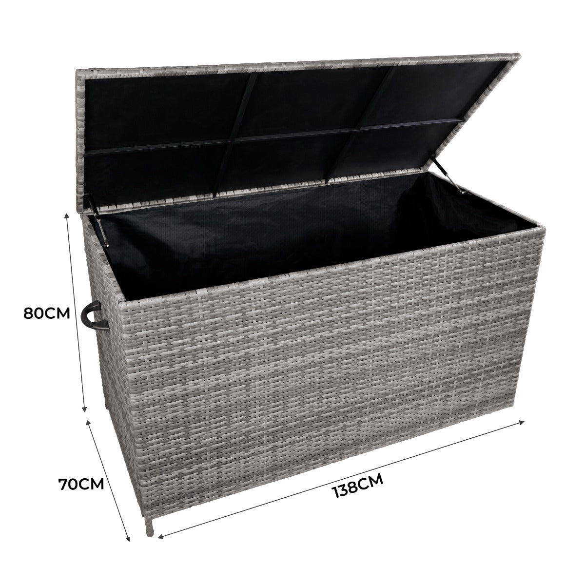 Rattan Kissenbox - Grau