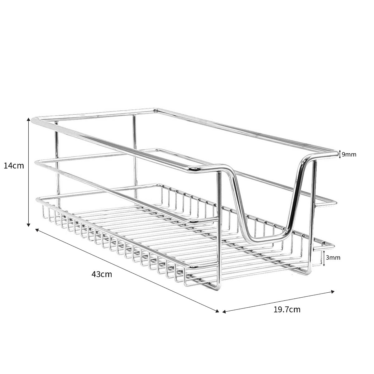 2 x KuKoo Ausziehbare Küchenschublade - Für 30cm breite Schränke