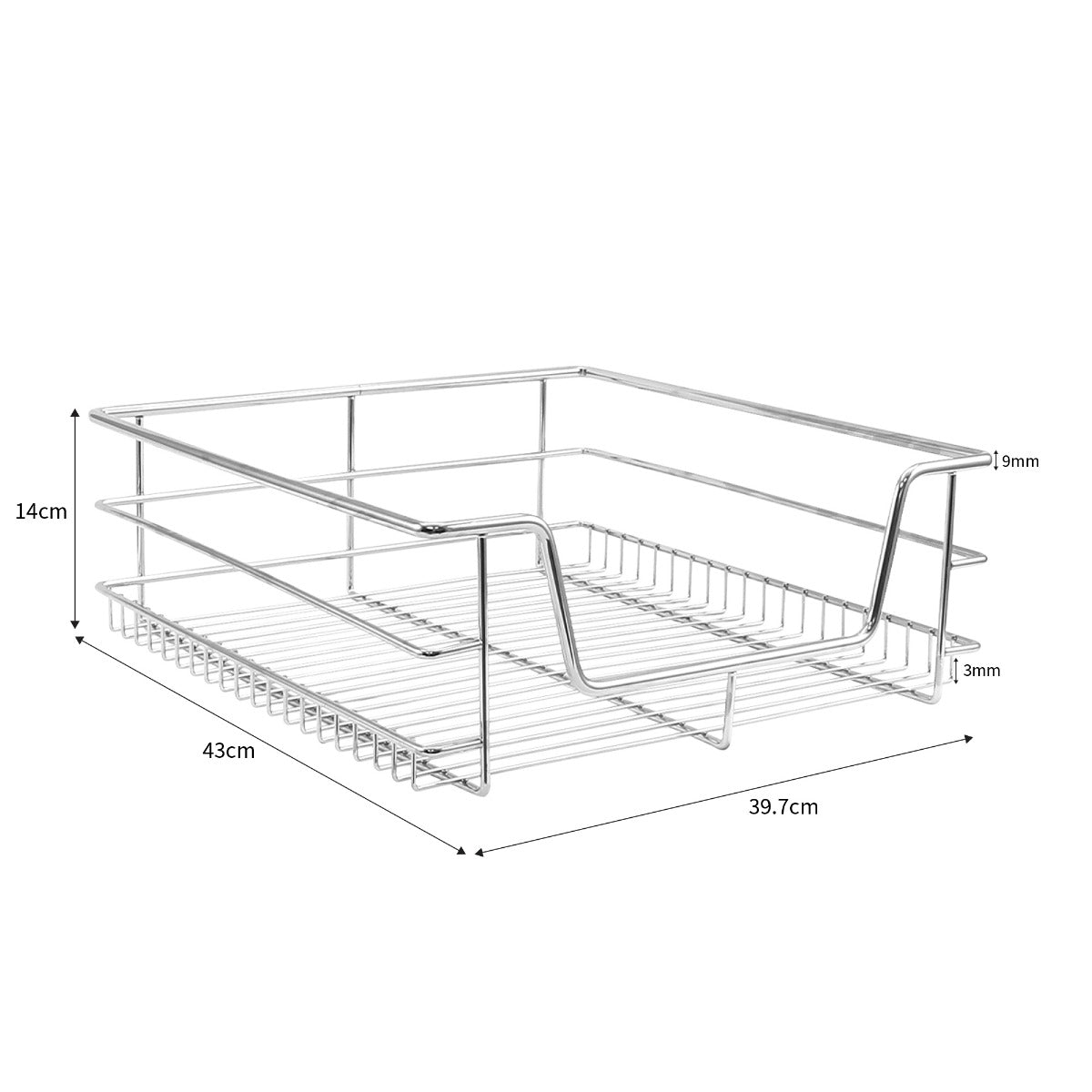 3 x KuKoo Ausziehbare Küchenschublade - Für 50cm breite Schränke