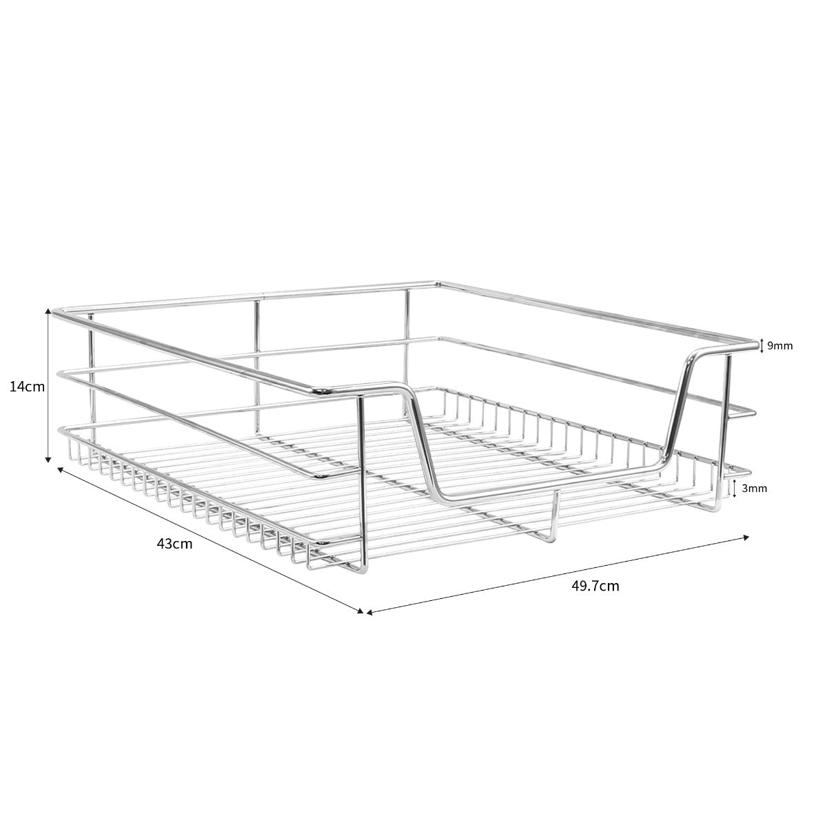 3 x KuKoo Ausziehbare Küchenschublade - Für 60cm breite Schränke