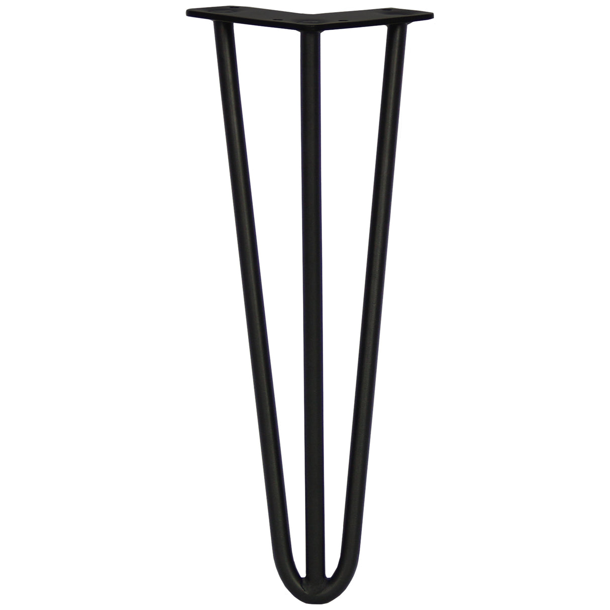 4 x 35.5cm Hairpin Tischbeine 3 Streben - 12mm - Schwarz