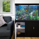 300L Aquarium Komplettset mit Unterschrank und schwarzem Kies